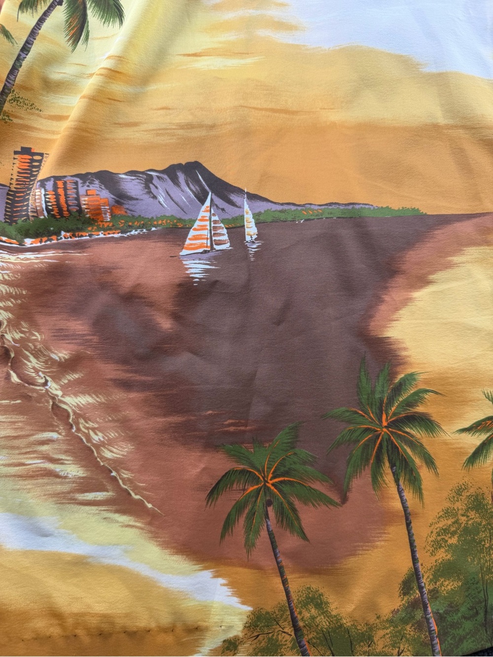 Rai Nani Vintage Men's Button up Hawaiian Shirt/Tropical Print/Size: Large - Picture 13 of 14
